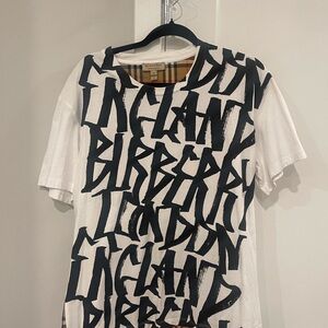 Burberry Graphic Tee in Black and White